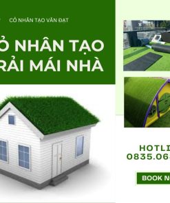 Cỏ nhân tạo trải mái nhà