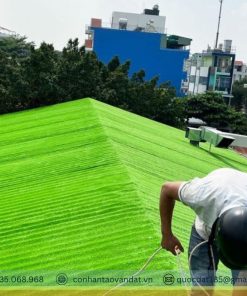 Cỏ nhân tạo trải mái nhà