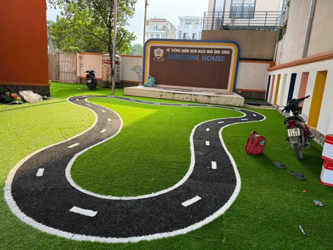 cỏ nhân tạo màu đen cho phòng gym cao cấp